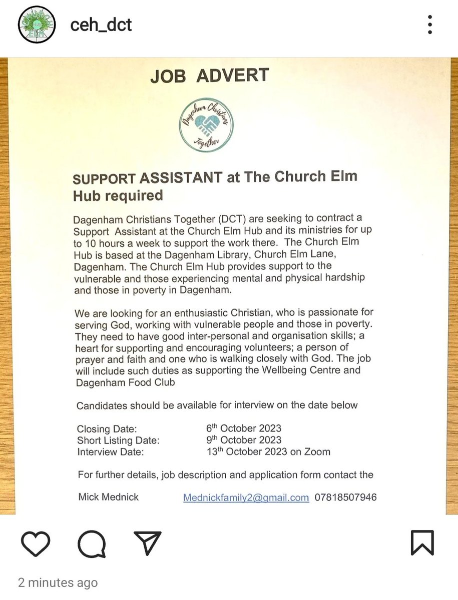 The Church Elm Hub (Dagenham Christians Together) tweet media