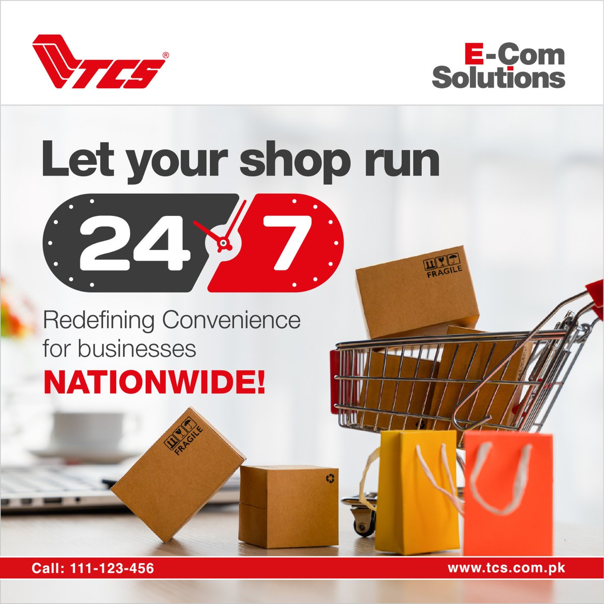 tcs_couriers's tweet photo. TCS E-com Solutions doesnβt skip a beat, so your online store can deliver convenience to your customers 24 hours, seven days a week.
#TCS #TrustALeaderToDeliver #LogisticsBackbone #ECOMSolutions #CODAccount https://t.co/VD2PosiN54