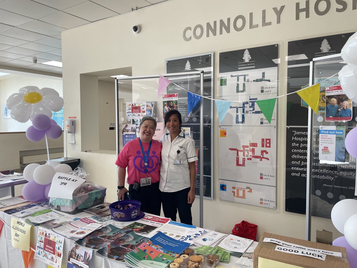The brilliant JB Dementia Nurse Specialist and Katie Senior OT Older Persons raising awareness of what we can all do to promote brain health ⁦⁦<a href="/katiehgn/">Katie Hennigan</a>⁩ ⁦<a href="/HSCPConnolly/">HSCP Connolly</a>⁩ ⁦<a href="/ConnollyNursing/">Nursing-Connolly</a>⁩