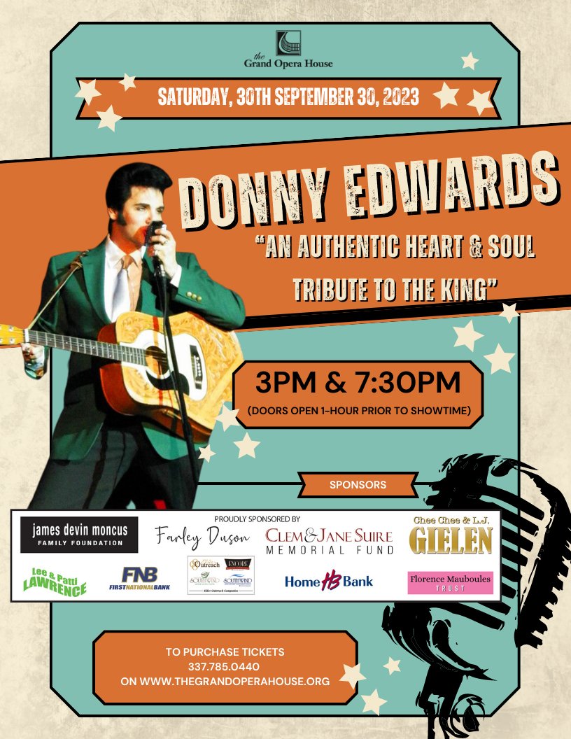 CrowleyOpera's tweet photo. 2 SHOWS ONLY @ GOHS
This is one Elvis Tribute Artist that loves Elvis and loves portraying the “King Of Rock and Roll” as authentic as possible, and 1000’s of die-hard Elvis fans agree that they, at some point in the show, truly believe that Elvis is in the building. https://t.co/onZcnPysdc