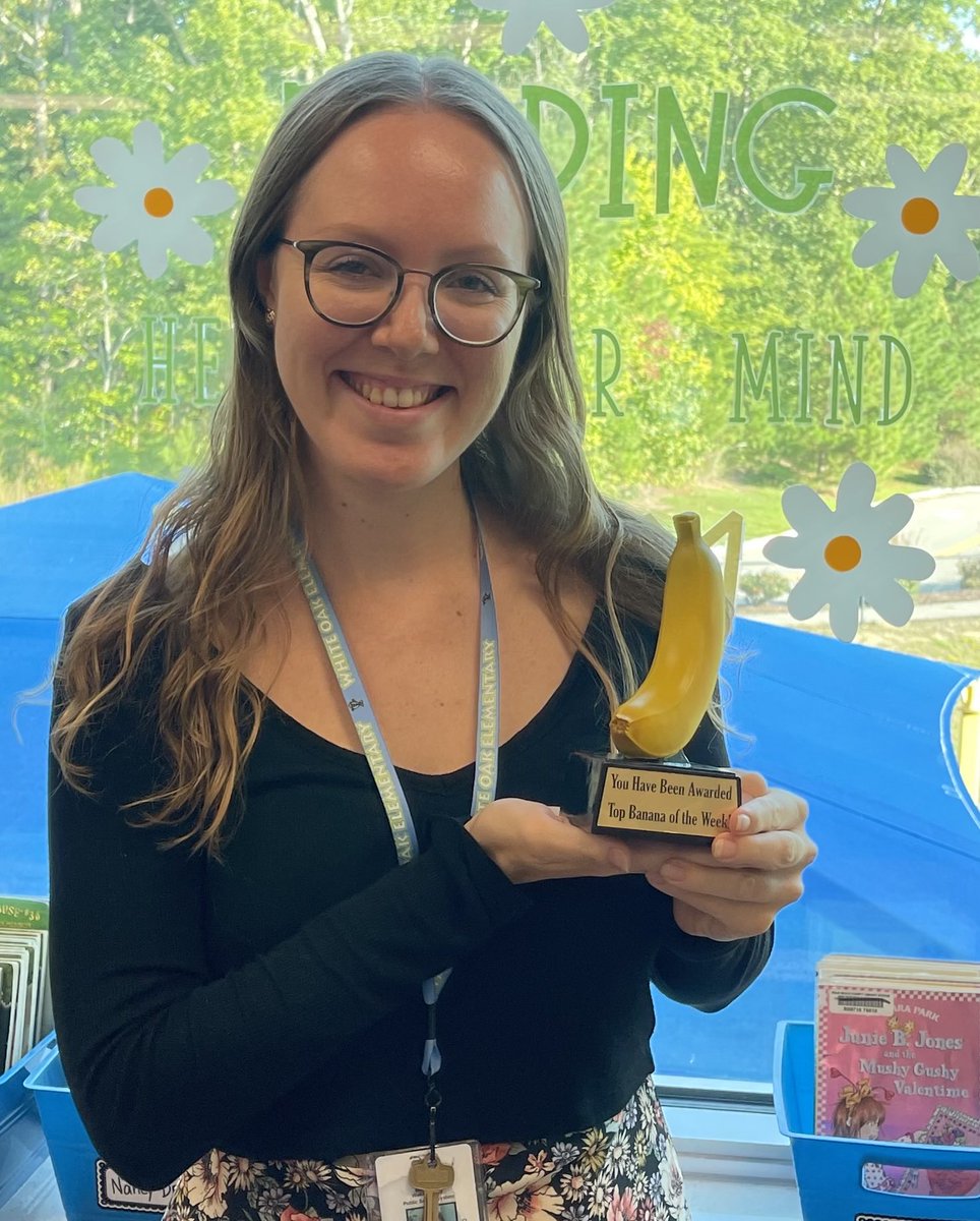 This “Banana of the Week Award” goes to Colette Lacouture for her resiliency as a new teacher here at White Oak. We are grateful for her commitment to this team and her students. ⁦<a href="/SwaimRobin/">White Oak Principal</a>⁩ ⁦<a href="/WhiteOakElem/">White Oak Elementary</a>⁩