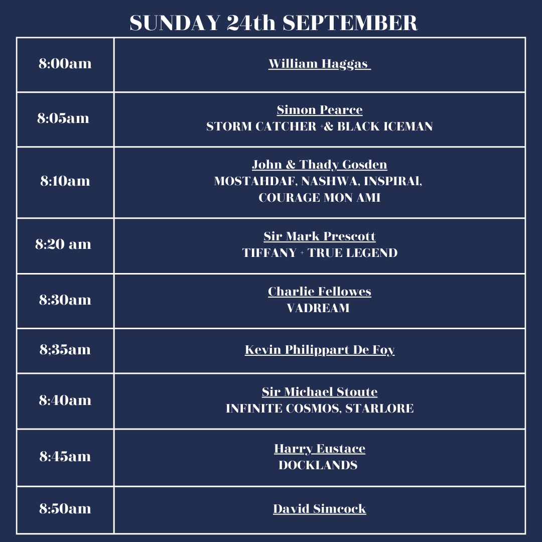 Henry Cecil Open Weekend (@henrycecilwknd) on Twitter photo The <a href="/tattersalls1766/">Tattersalls</a> sponsored Warren Hill attraction will kick off Sunday morning’s activities. Join us to see a selection of Newmarket’s equine stars canter up Warren Hill!
📅 Sunday 24th September
📍 Warren Hill
⏰ 8am -9am
More HQ favourites will be announced on the day 🏇🏾 The <a href="/tattersalls1766/">Tattersalls</a> sponsored Warren Hill attraction will kick off Sunday morning’s activities. Join us to see a selection of Newmarket’s equine stars canter up Warren Hill!
📅 Sunday 24th September
📍 Warren Hill
⏰ 8am -9am
More HQ favourites will be announced on the day 🏇🏾