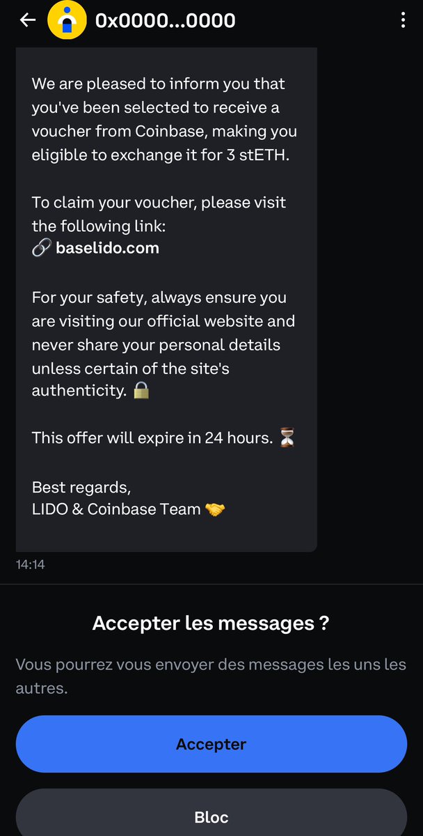 bilal_amichi's tweet photo. Je viens de recevoir ça sur mon Wallet
coinbase???? https://t.co/OD5b12Gn5a