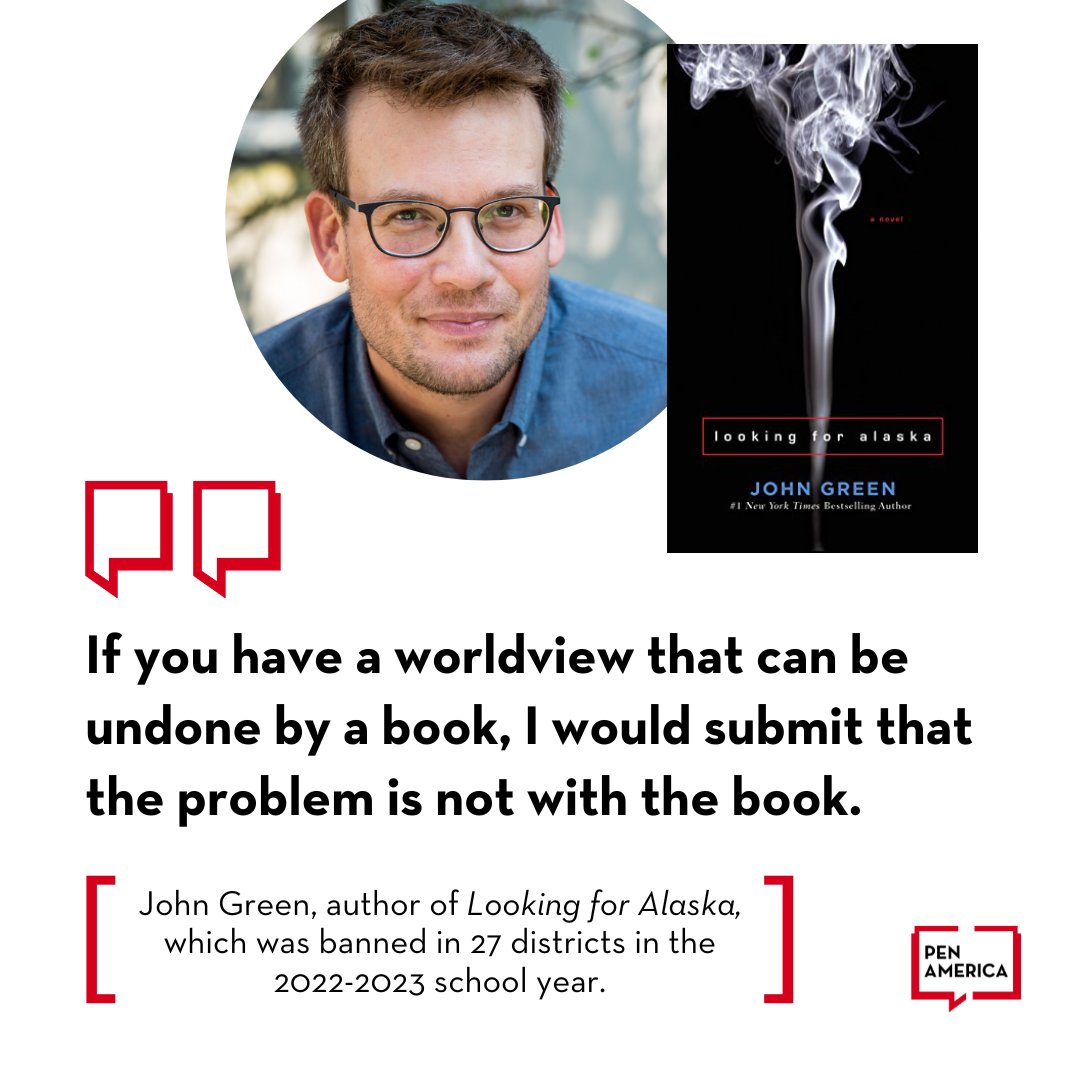 “It’s disappointing to see such a steep rise in the banning and restriction of books. We should trust our teachers and librarians to do their jobs,' says @johngreen. 'If you have a worldview that can be undone by a book, I would submit that the problem is not with the book.”