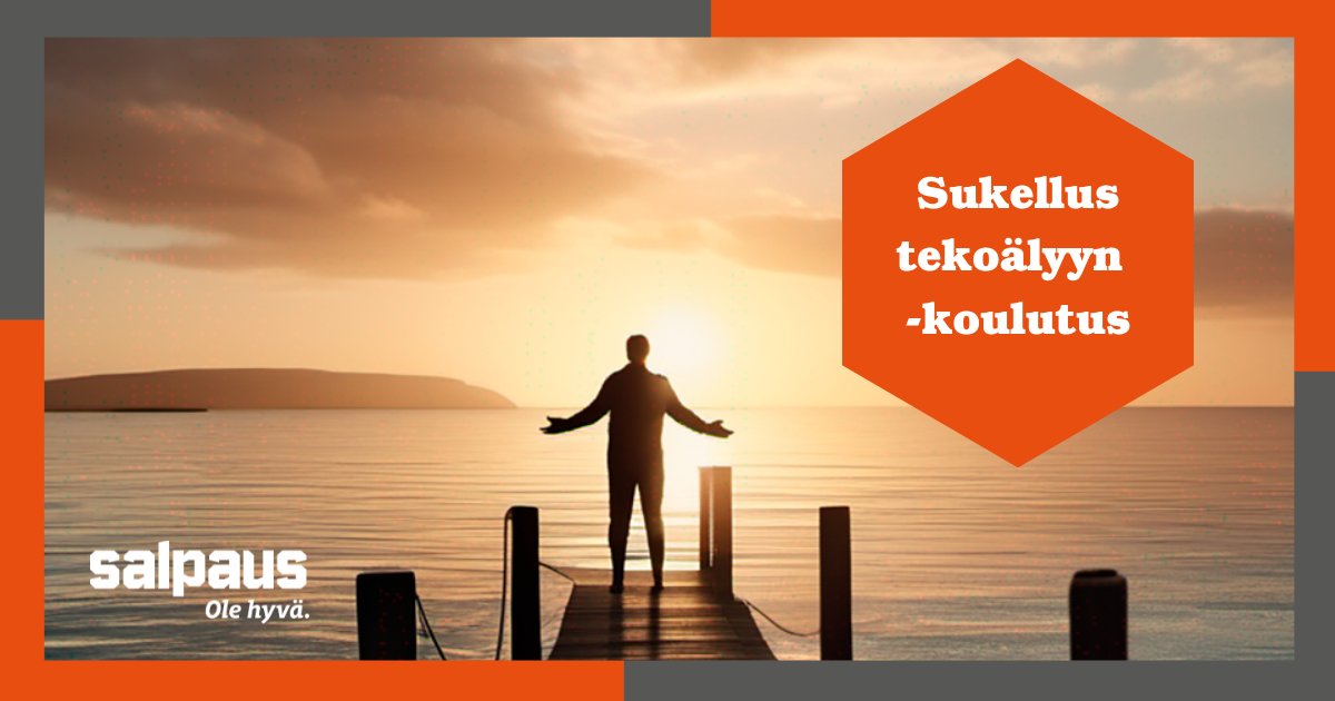 Salpauksen Sukellus tekoälyyn -koulutuksessa saat käsityksen tekoälystä ja sovelluksista. Opit käytännössä ja saat työkaluja sen hyödyntämiseen.

Verkkokoulutus, 4 x 2 tuntia. 
Katso bit.ly/3ZprgLE ja ilmoittaudu 1.11.
#tekoäly #chatGpt #verkkokoulutus #SalpausOleHyvä