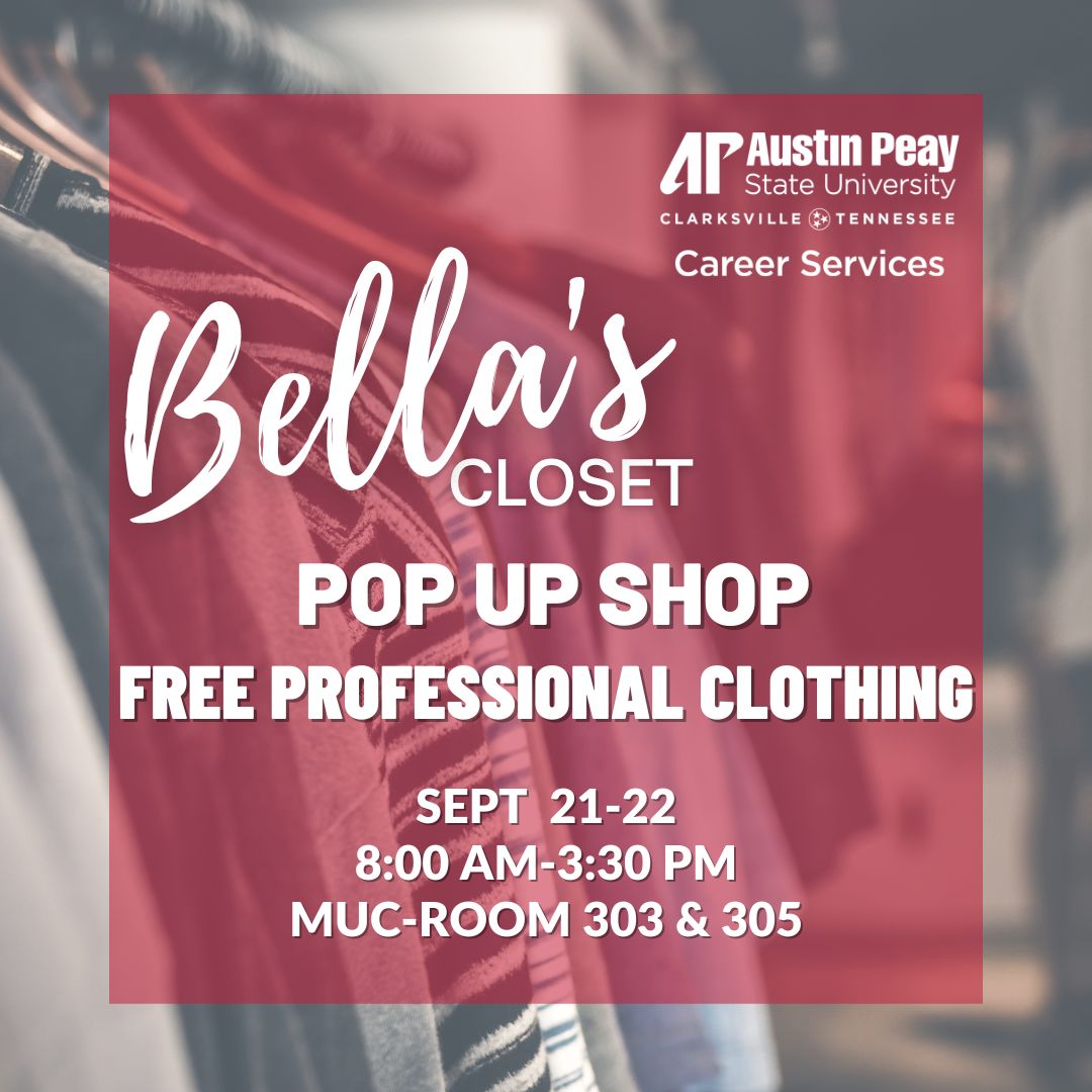 Don't forget to drop by Bella's Closet to pick out FREE professional outfit!

Here TODAY and TOMORROW!