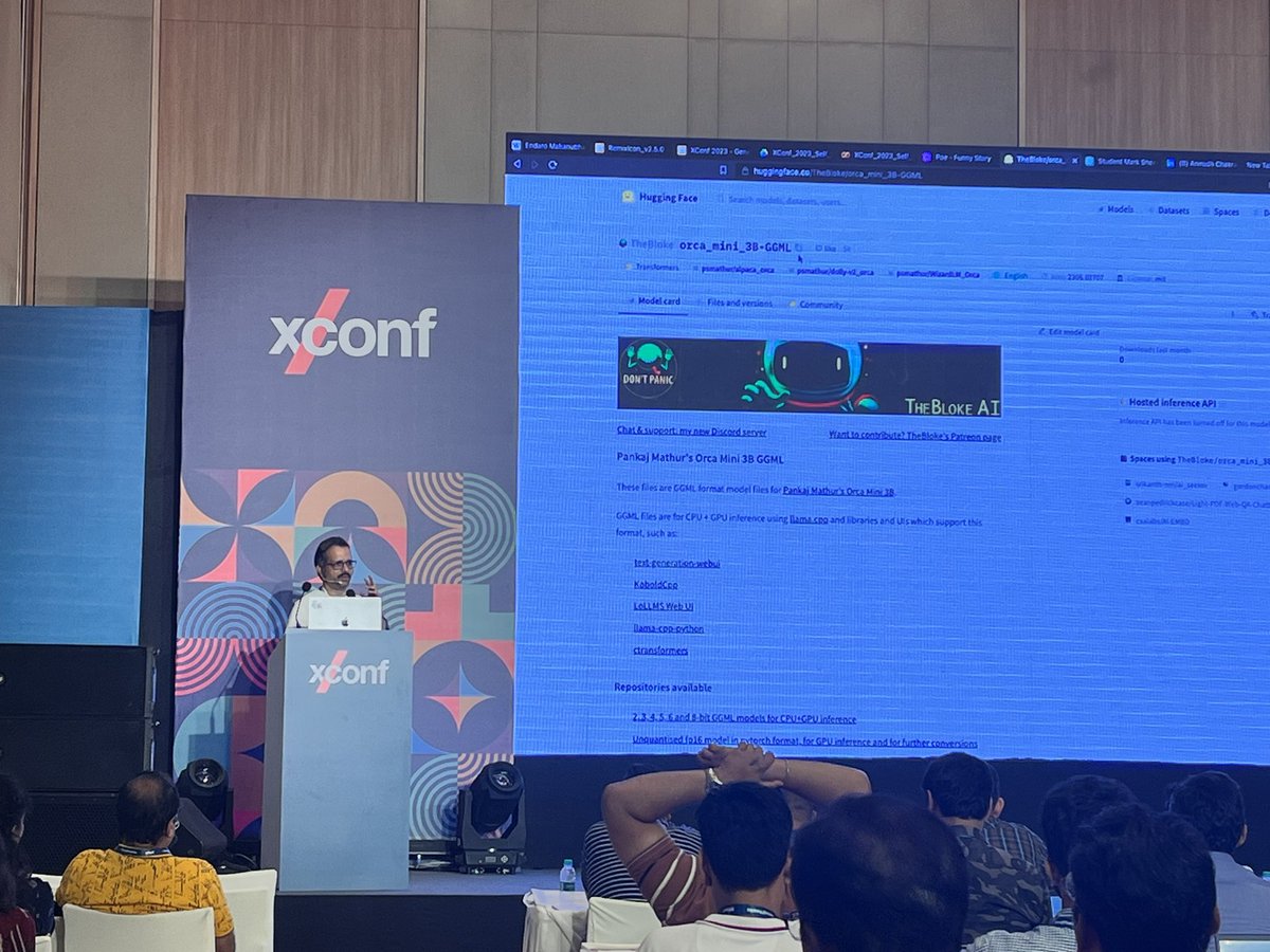 rajukandasamy's tweet image. Delivered a hands-on session on self hosting LLM models and building a RAG based Chatbot to awesome set of audience at #XConfIndia 2023, The trident hotel Hyderabad.
#generativeai #llm #xconf #thoughtworks