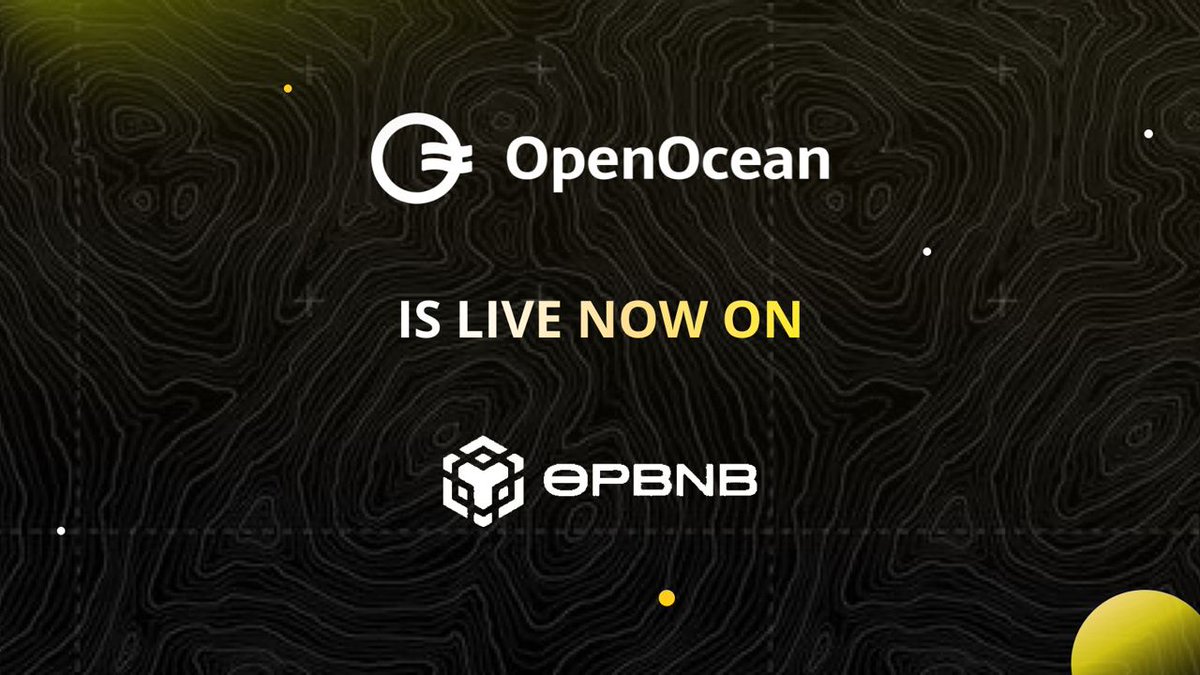 💛  Delighted to announce that #OpenOcean has now launched aggregation services on <a href="/BNBCHAIN/">BNB Chain</a>' #opBNB 💕

At OpenOcean we support aggregating DEXs and LPs on-chain for the absolute best trade value possible!

🤑  No-fee trading on #opBNB
🏦  One-stop opBNB swaps!

More below 👇 👇