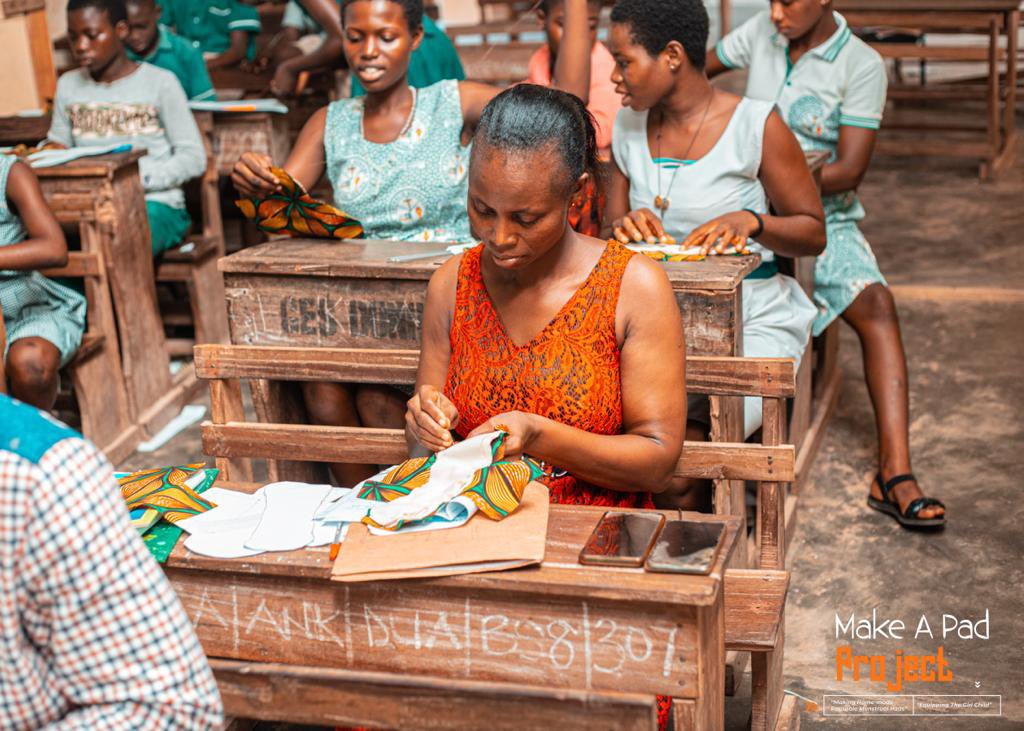PacesettersGF's tweet photo. Have you heard about the multiplier effect?
At Pacesetters, we believe that when one person is impacted, that person impact at least one more person.
These are pictures of teachers learning how to sew reusable sanitary pads. 

#tbt
#makeapadproject
#multipliereffect
#impact
#pgf https://t.co/pTgpslF2tl