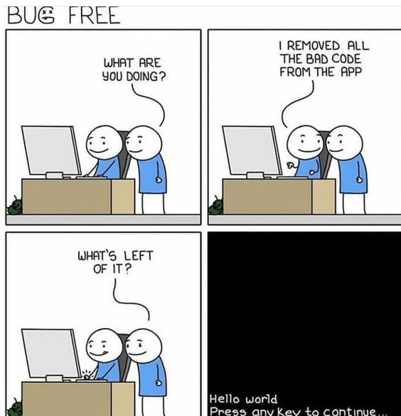 Appinventiv's tweet photo. The happy ending to all #errors!
What do you say #coders?
#codinglife #codechallengefriday #100DaysOfCode https://t.co/3bVts1sfxo