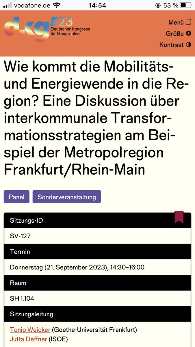 GUmobilitaet's tweet photo. Podiumsdiskussion zur #Mobilitätswende &amp; #Energiewende in der Region von Jutta Deffner (@isoewikom) &amp; Tonio Weicker.
Unterschiedlichste Perspektiven von @galanettelbladt, @klinger_thomas, Stefanie Schwerfeger, Michael Mögele, Ute Samland &amp; Martin Lanzendorf.
#DKG23 #TransformR https://t.co/hp5tDOHZLZ