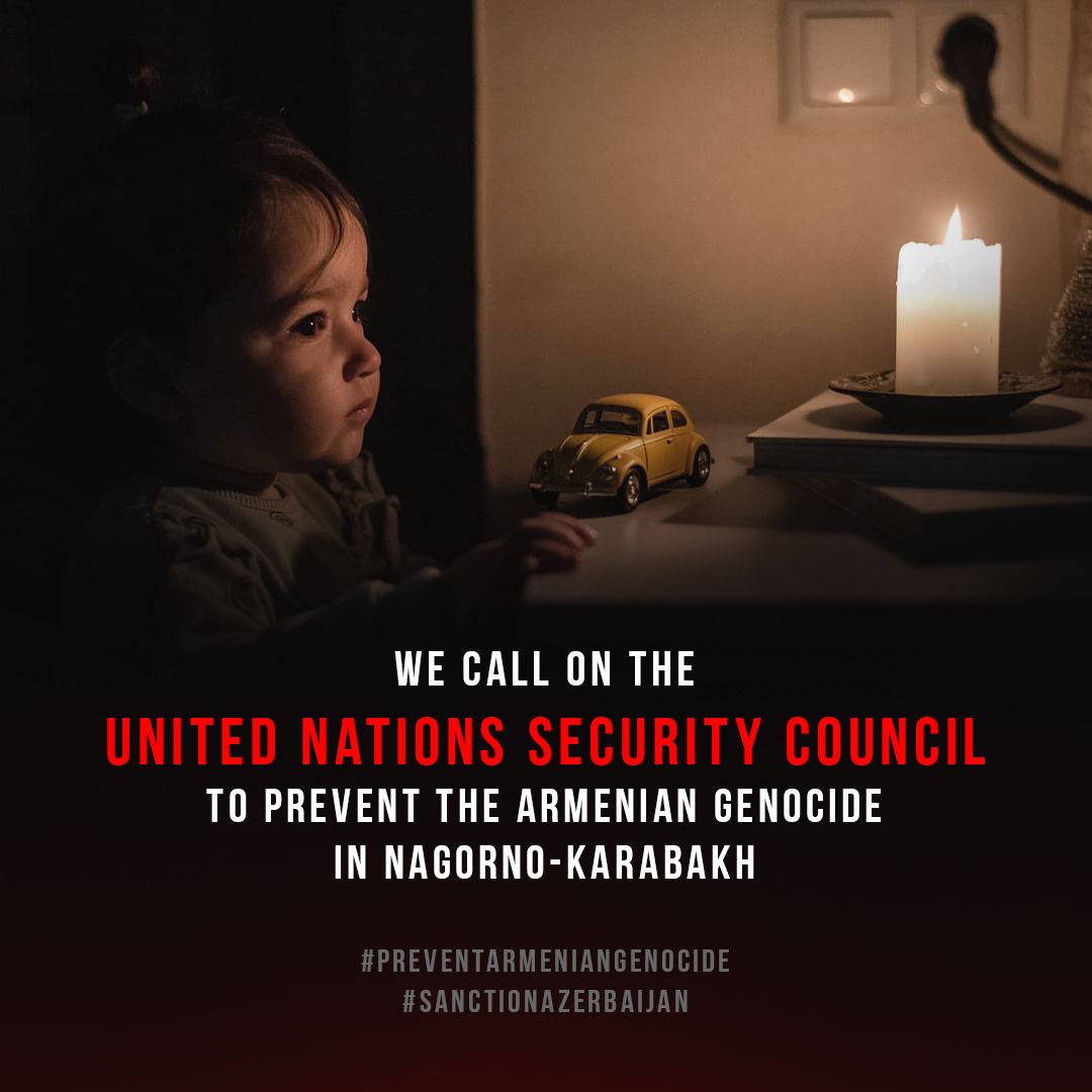 AllaGeghamyan's tweet photo. Situation in #NagornoKarabakh continues to be highly tense. If @UN, #UNSC &amp; int org. don’t speak up, the whole world will be a silent witness &amp; partner of another #Genocide. #SanctionAliyev #StopArmenianGenocide2023 #NagornoKarabakh https://t.co/kGxpOmcj5X