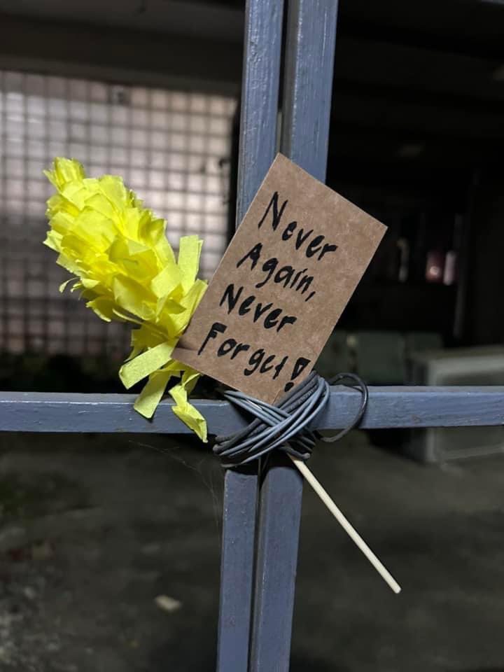 LFSCagValley's tweet photo. SPOTTED IN TUGUEGARAO CITY — In commemoration of the 51st anniversary of Martial Law, card tags, containing various calls against martial law and pleading justice for its victims, were seen along the busy streets of Tuguegarao City, Cagayan. https://t.co/7NzZunUd3R
