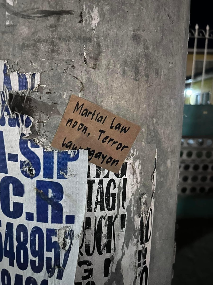 LFSCagValley's tweet photo. SPOTTED IN TUGUEGARAO CITY — In commemoration of the 51st anniversary of Martial Law, card tags, containing various calls against martial law and pleading justice for its victims, were seen along the busy streets of Tuguegarao City, Cagayan. https://t.co/7NzZunUd3R