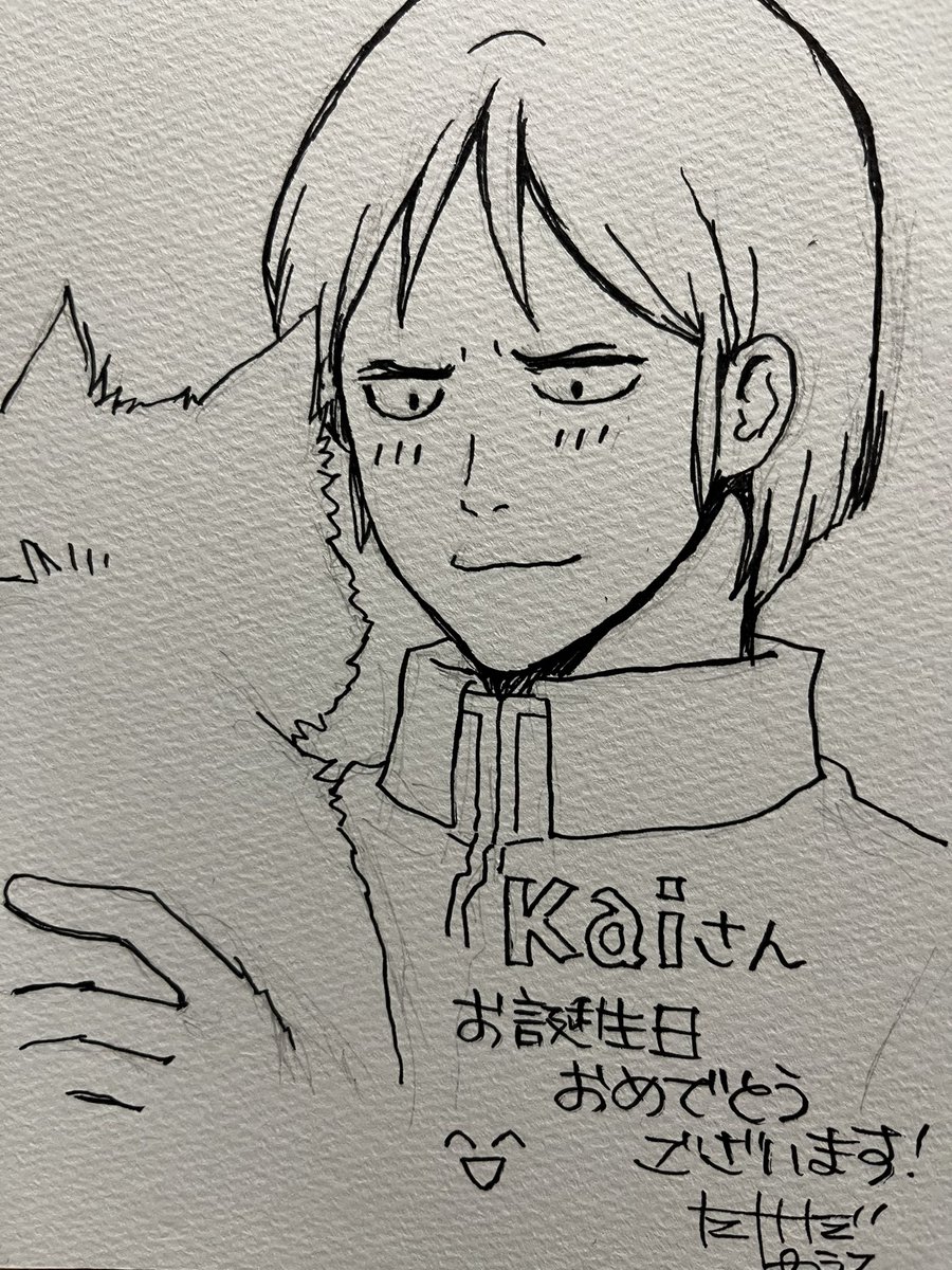 @j_topaz 感謝とお祝い、そして励みになれば
と思い、急いで描きました!
(🐶を愛でるカイさんです😊)
kaiさん がんばれ〜〜〜‼︎
\\\\٩( 'ω' )و //// 