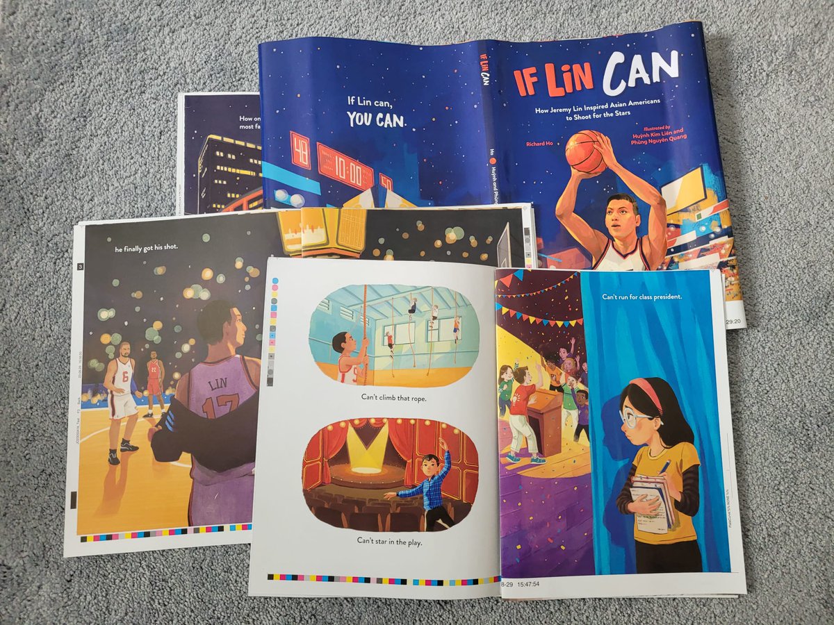 richkarho's tweet photo. Proofs! 🏀💙🎉
Just a tiny glimpse of the phenomenal illustrations by Huỳnh Kim Liên and Phùng Nguyên Quang. #IfLinCan arrives 4.16.24! https://t.co/BZ7MoOr8Iw