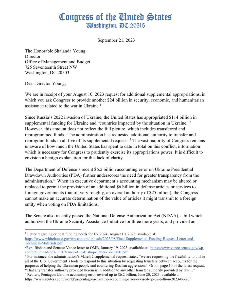 ChrisMurphyCT's tweet photo. Two dozen Republicans, including 7 Senators, pledge to oppose additional Ukraine funding.

They support the eradication of Ukraine and Kiev becoming a Russian city. This is the consequence of a cut off of aid. It just is. https://t.co/vAA2lhybs6