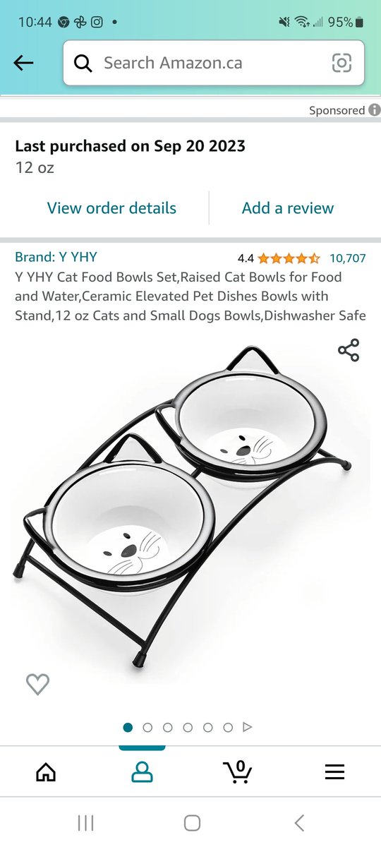 artlisa84's tweet photo. Good morning.  Feeling better today. I ordered these dishes for my cat. They're cute but not sure how Velvet will feel about a cat face looking up at her while she eats/drinks 🤣🤣🤣 https://t.co/ymGfIxNUZw