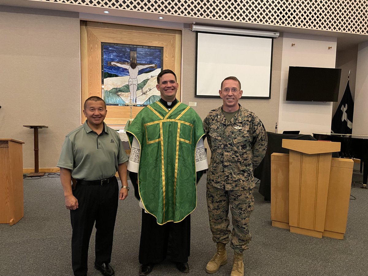 LCMSMAF's tweet photo. 3 LCMS Chaplains worshiped together last month at #FortWainwright, AK. Chaplain Cody Norton (middle) recently moved to AK where he will serve for several yrs. Chaplain Lang Yang (left) is serving in AK for 1 yr. Chaplain David Schleusener (right) was there for training. https://t.co/8Z5Oz7KOPI