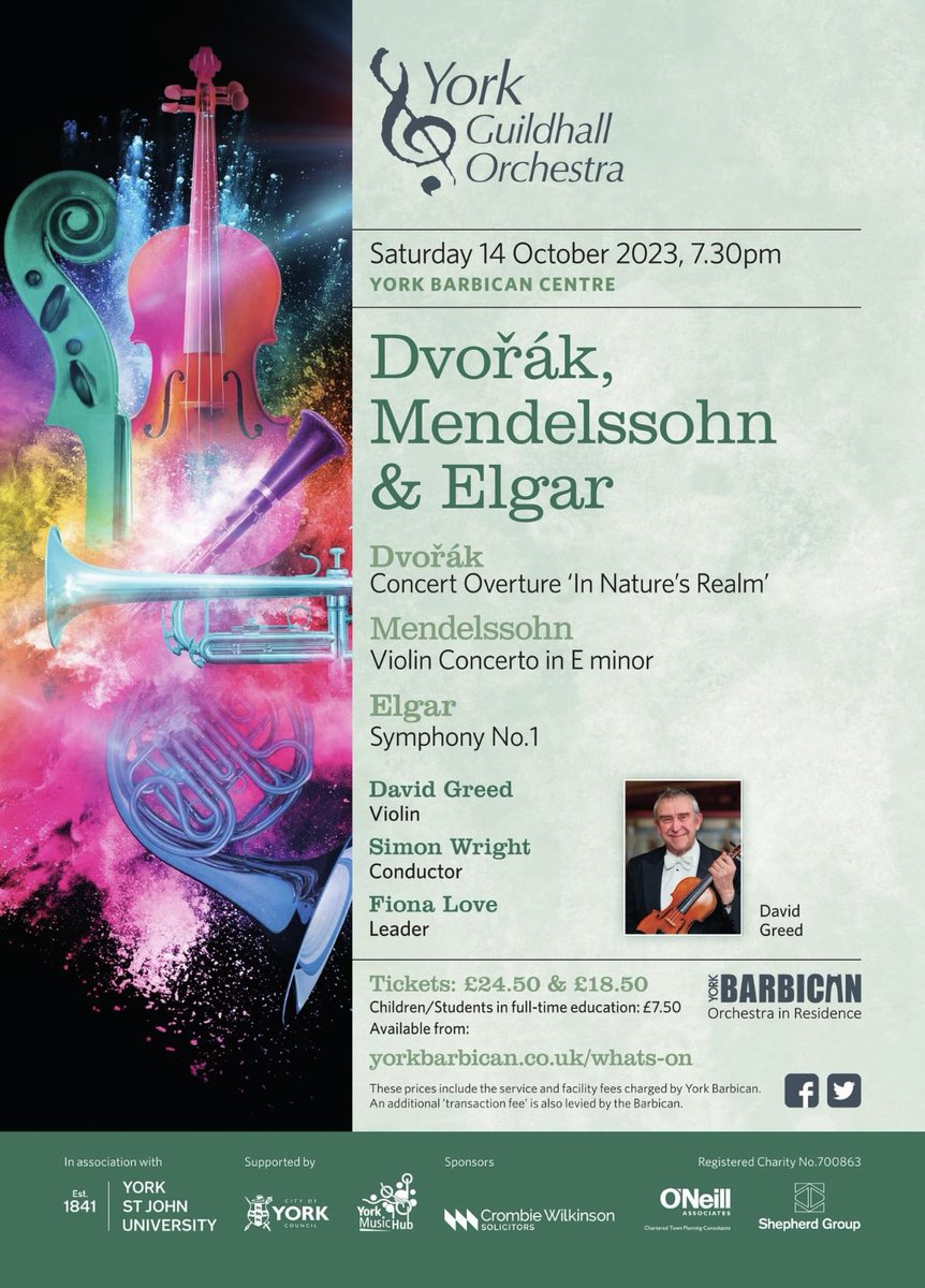 🎶 FREE TICKETS TO YGO CONCERT 🎶

We are offering free tickets to school-aged children/young people and accompanying adults for the York Guildhall Orchestra concert on 14th October! 

Use the online form (below) to reserve your free tickets

ONLINE FORM – forms.gle/XgZrz7ELEkxUDH…