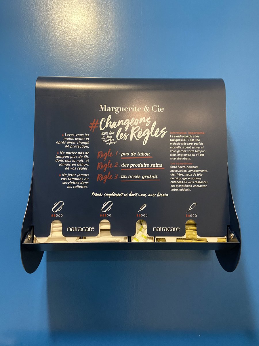 🩸👏🏻 Distributeur de protections périodiques gratuites et responsables, accessible à tous•tes les étudiant•e•s à la Maison De l’Étudiant.