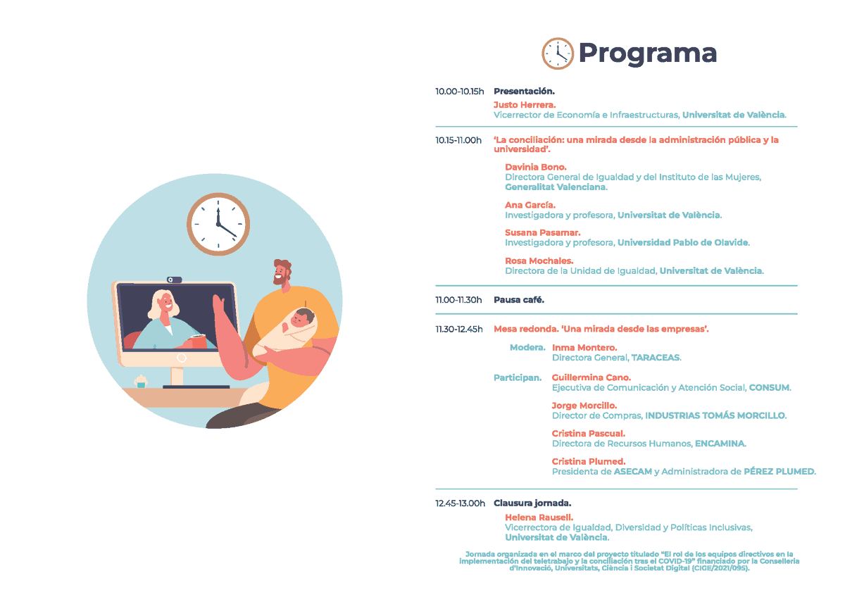 El próximo lunes tendremos el lujo de contar con ponentes excepcionales para las jornadas sobre conciliación!  #conciliacion #igualdad #empresas  Para más info: tmtandwlb.blogs.uv.es/noticias-y-eve…