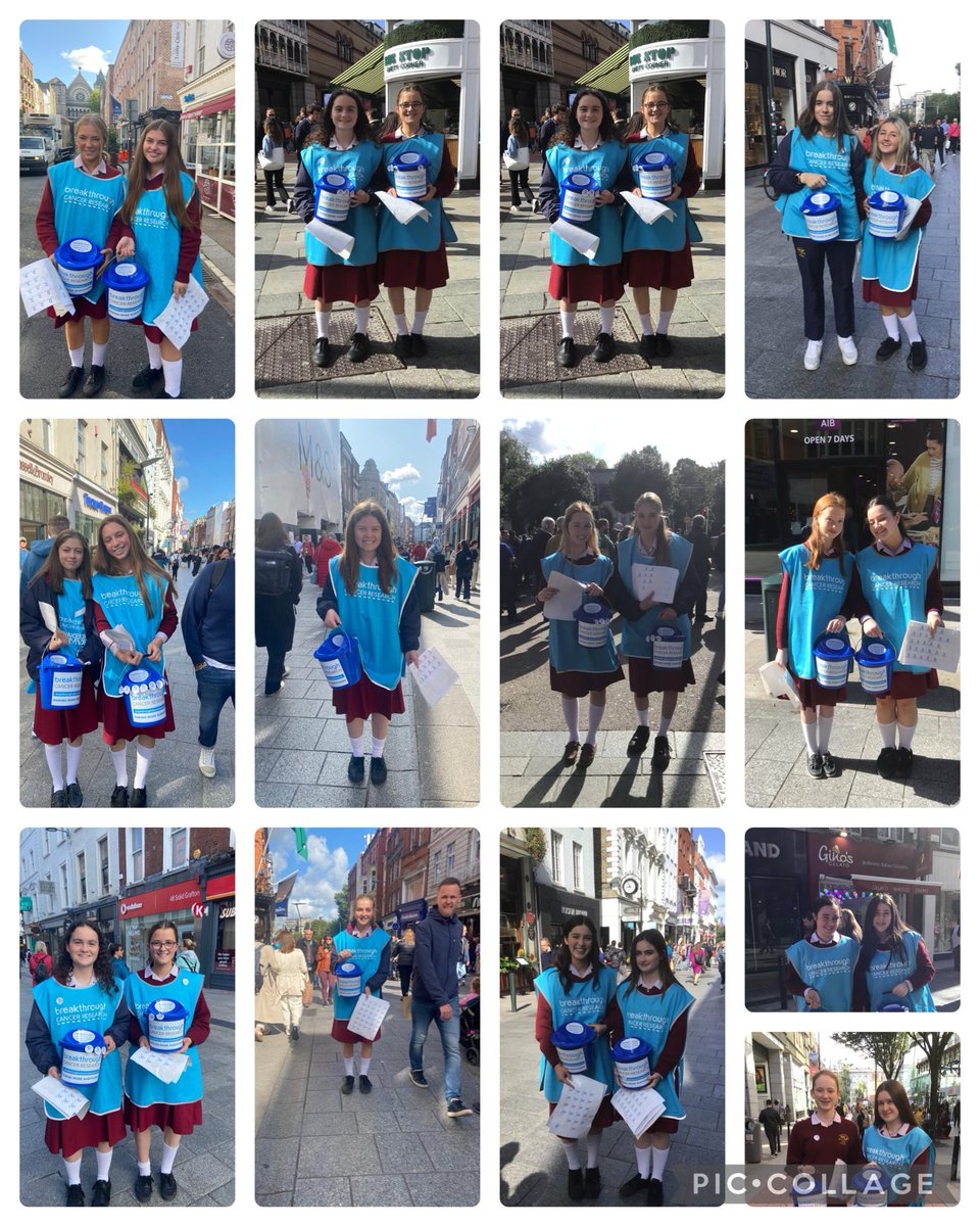 Our 4th Yr Students are out collecting for Breakthrough Cancer Research. Look out for the blue bibs on Grafton St. 🪣🪙🙏