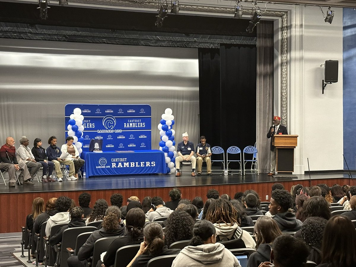 The American Legion Boys State celebration at Carteret High School for its Governor, Isaiah Cano. #RamblersRise 
<a href="/CarteretSchools/">Carteret Schools</a>
<a href="/DrMJones_CPSD/">Dr. Melissa Jones</a>
<a href="/CHSRamblersVP/">Jackie DePasquale</a>