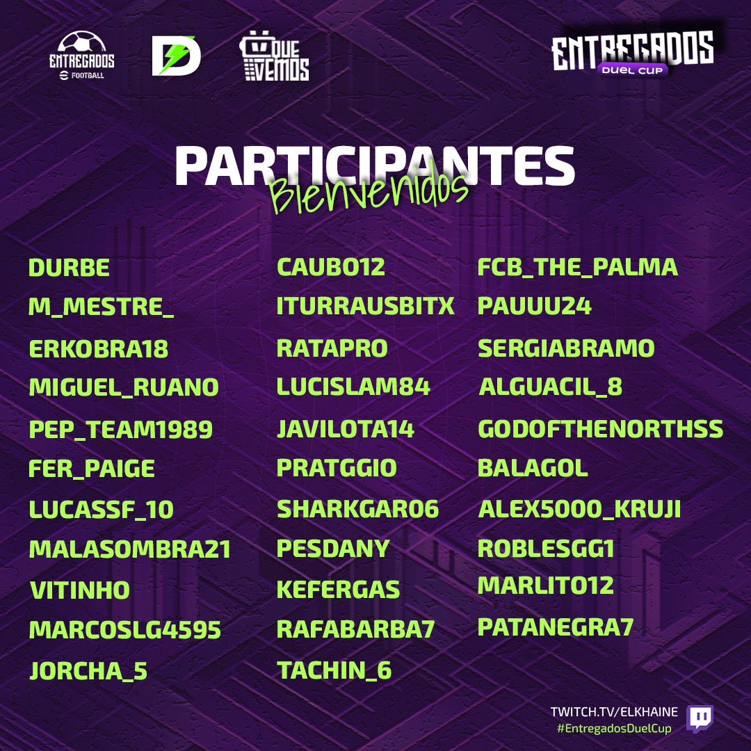 <a href="/robbyearon/">Robbye Ron</a> no se si estaras pendiente de la que estamos liando en españa junto con <a href="/DuelPlus/">Duel</a> @entregados_pes y <a href="/QvemosTV/">QvemosTV</a> pero seria un placer que te pasases este sabado 23/09/23 a las 19 horas española al sorteo de la primera ronda del torneo ENTREGADOS DUEL CUP pes nos une!