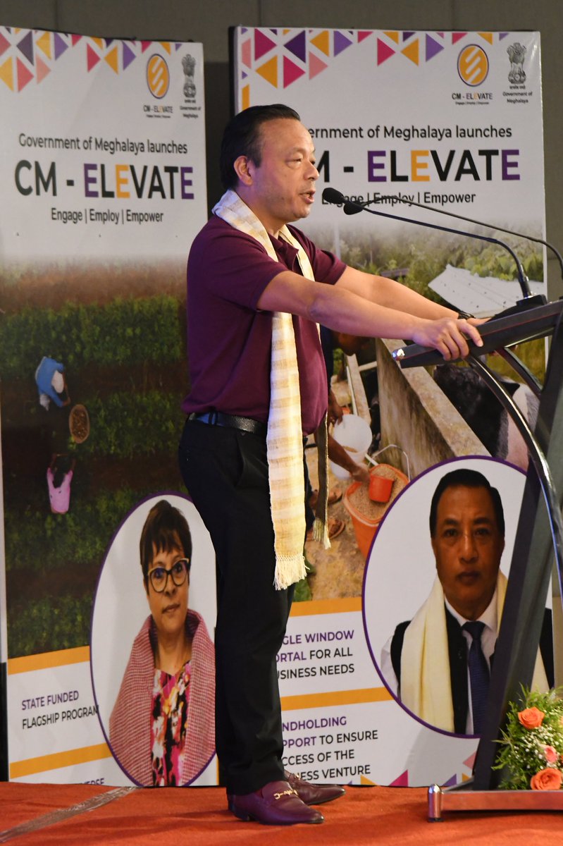 SangmaConrad's tweet photo. The Entrepreneurship Ecosystem of Meghalaya is further Elevated through the launch of the CM-ELEVATE program.

CM-ELEVATE will support over 20,000 Entrepreneurs across Meghalaya for the next 5 years with a substantial investment of ₹300 Crore. A financial support to the tune of 35-75% of the project cost will be extended to individual entrepreneurs, collectives, village organizations and traditional institutions to take up businesses.

@narendramodi @dpradhanbjp @MSDESkillIndia