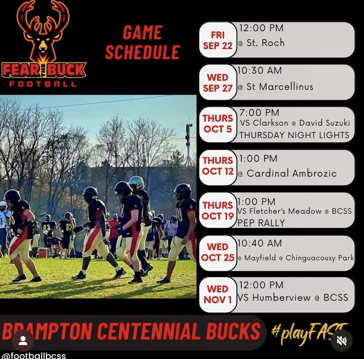 Our bucks football team has released their schedule!! Get out there and cheer them on 🎉🏆🏈