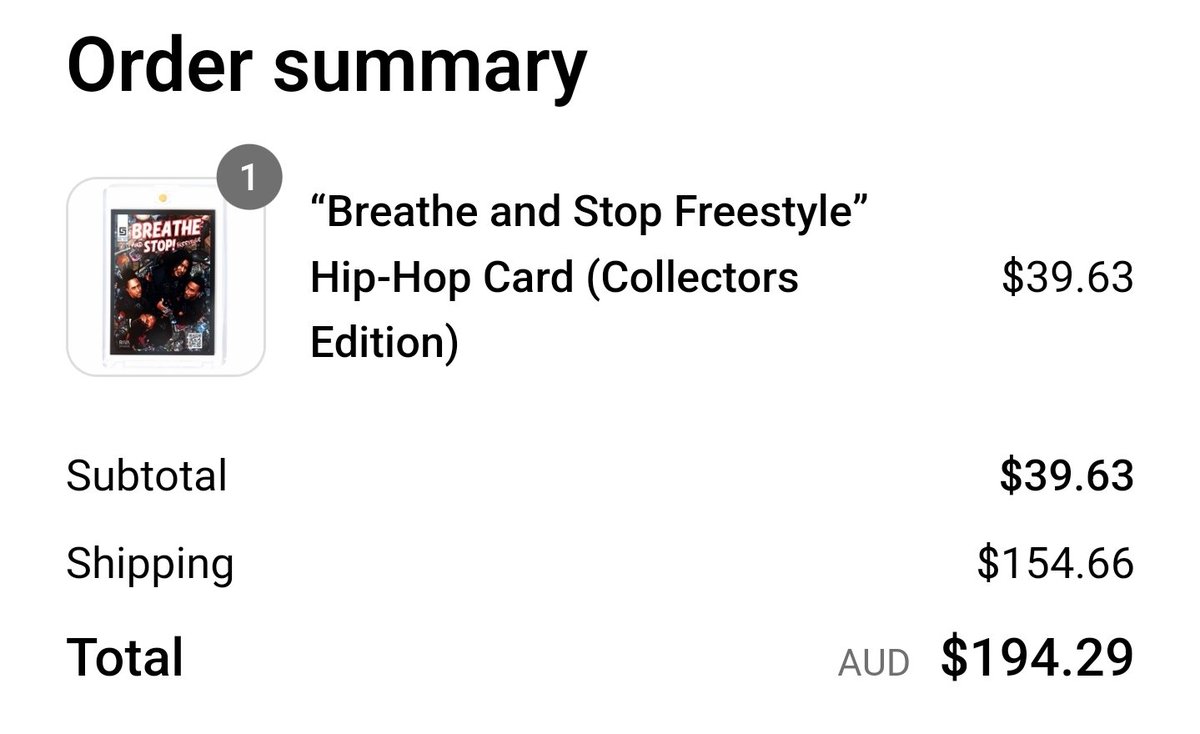 Streamlyne's tweet image. Really keen for that @CoastContra trading card but damn, that shipping....