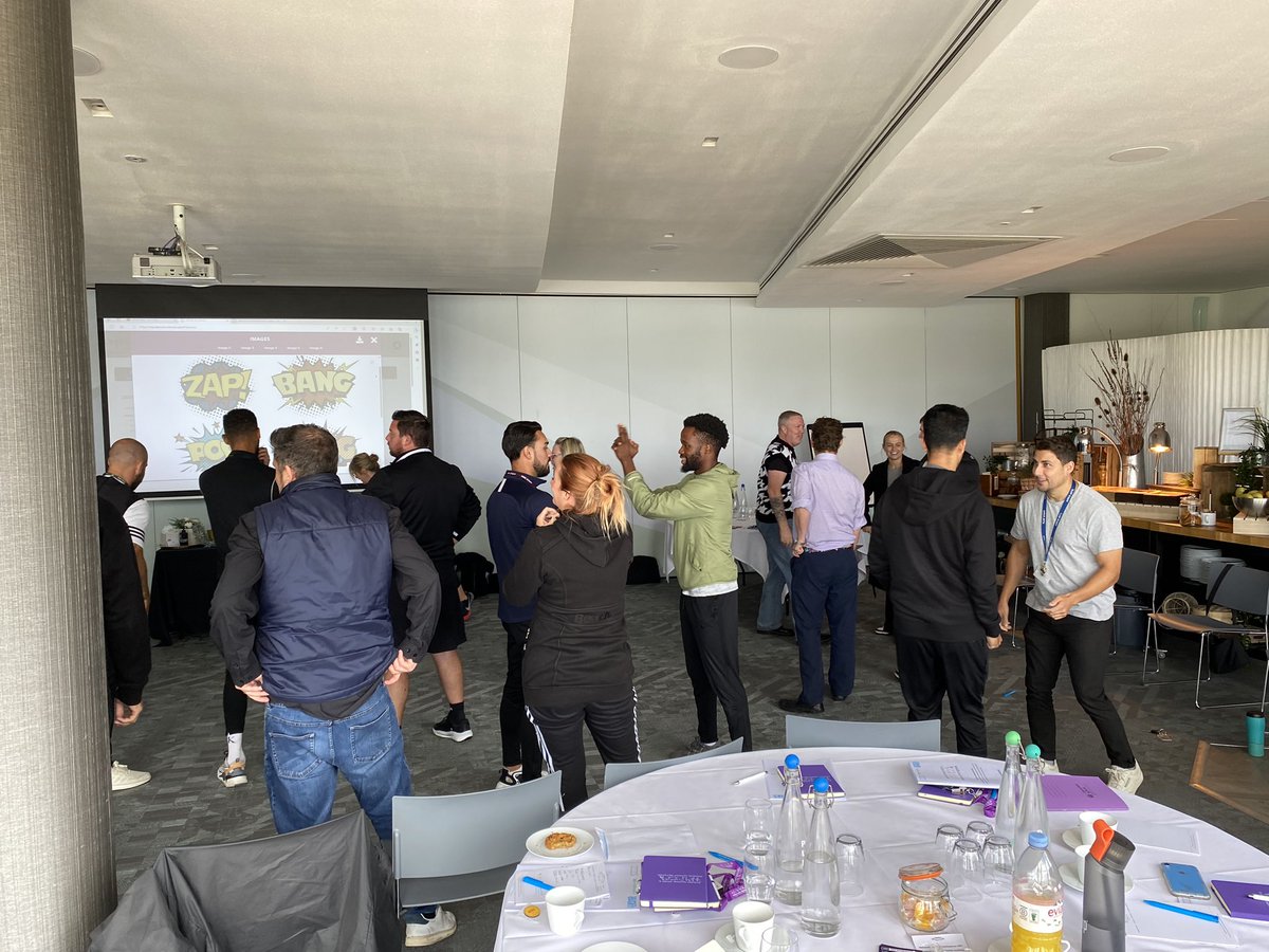 SloughSSN's tweet photo. What a morning! So great to bring our PE subject leaders together @Dorney_Lake to discuss all things PE, physical literacy, dance, mindfulness. Bringing in our epic specialists too @WillSwaithes @PEScholar @dancetoschool @HealthyMindsW4L Creative Academy. The dancing was 🕺 👌 https://t.co/2j9ujnf2bP