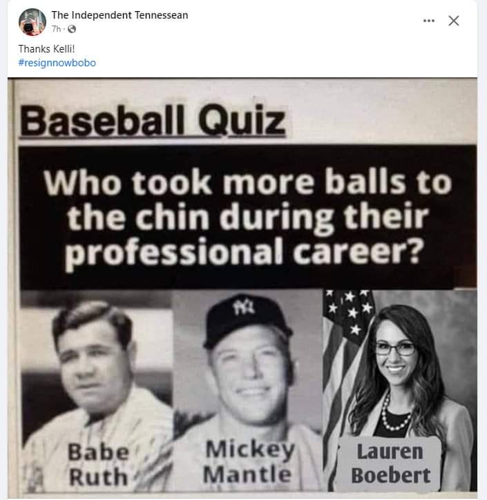 idavallez's tweet photo. @laurenboebert Stupid C U N T!!!!!!! #LaurenBoebertChristianCriminal #LaurenBoebertIsTrash https://t.co/vzWXLqAHj4