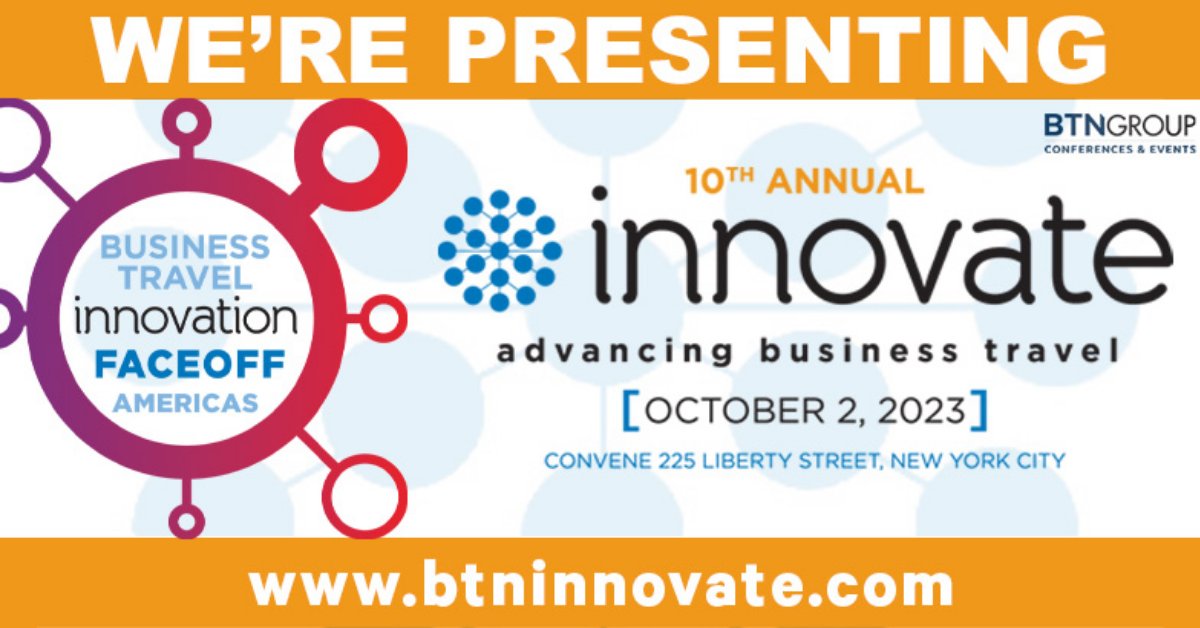 #BTNInnovate is Monday and we're on our way to NYC to compete during the Faceoff! #Meetings, #groups, and #events travel will never be the same.

hubs.ly/Q022W7Zj0

<a href="/btnonline/">Business Travel News</a> #businesstravel #travelmanagement #travelmanager #meetings #meetingstravel