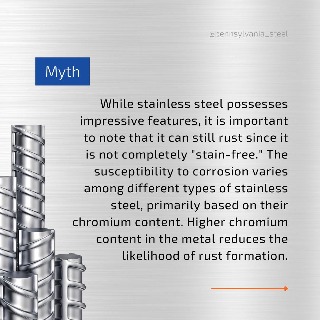 steel_pa's tweet image. Is stainless steel truly rust-proof? Scroll through to find out! ➡️

#MythVsFact #StainlessSteel #SteelExperts