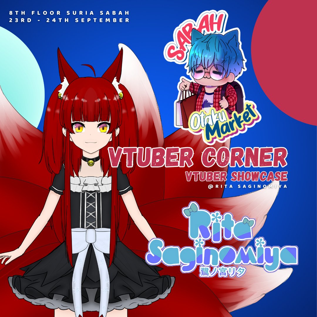 Catch them this weekend at Sabah Otaku Market. Drop by and show support to your favourite VTubers! Take pics as some come with standees/buntings! ON SCREEN! Some have their merch too!

3/5