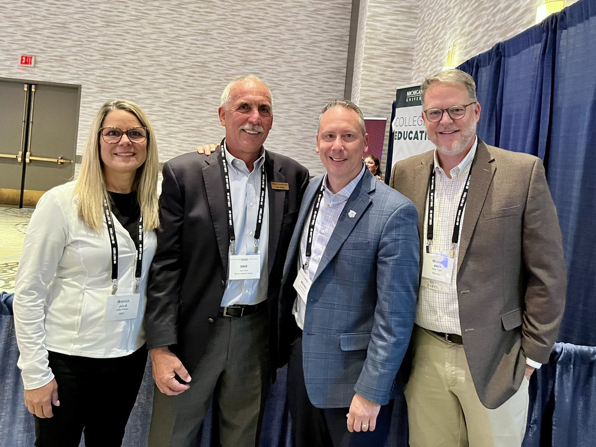 So awesome to have our past 4 Superintendents back together at the annual Michigan Association of Superintendents and Administrators Fall Conference!!