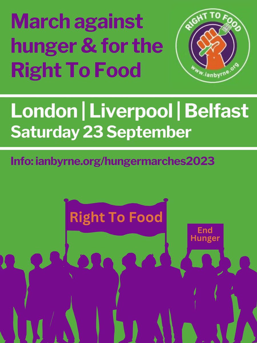 Thanks to poor political choices, almost 1 in 5 UK households are now food insecure & more than half a million children fell below the poverty line in the last year. This is why I am supporting Right To Food Week 2023: ianbyrne.org/rtfweek2023 #RightToFood #RTFWeek2023