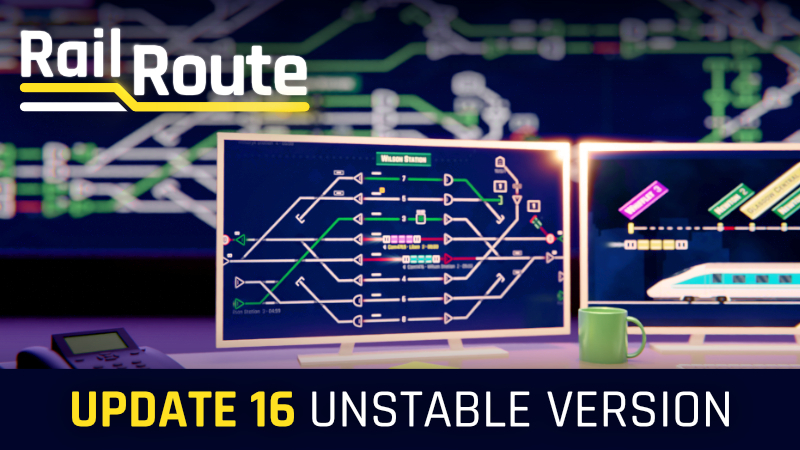 RailRouteGame's tweet photo. 🚄 All aboard, Rail Route fans! 🚂 Update 16 is here to revolutionize your rail empire. Join our Discord community and switch to the Unstable version for an exclusive sneak peek. Get ready for the future of rail management! #RailRoute #Update16 https://t.co/erRG1YeNWZ