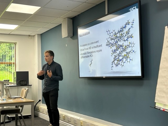 Scientific presentations included Florian Dietrich <a href="/floriandietrix/">Florian Dietrich</a>, PhD candidate at <a href="/UCL_MMEgroup/">MME_group</a> joining us for the first time explaining the Nucleation work he is doing