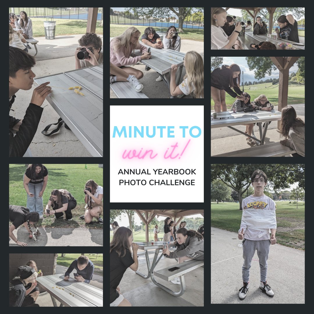 YearbookWNHS's tweet photo. The @WaukeshaNorth1 yearbook staff competed in our annual "Minute to Win It" photo challenge in order to practice their photography skills.  Stay tuned...winners will be announced soon! https://t.co/SoL72rxNiW