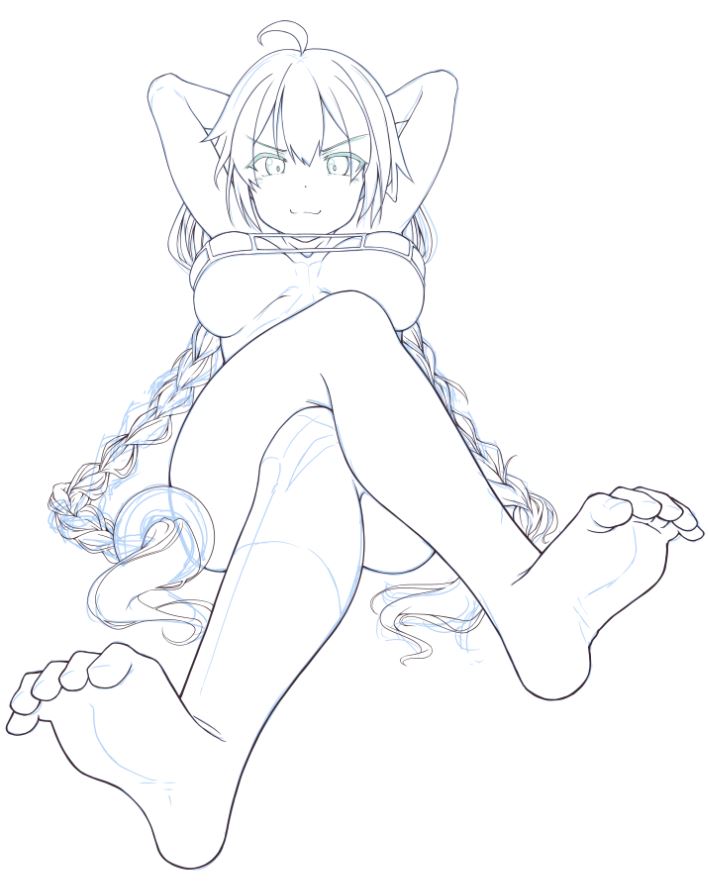 規制水着シリーズ②:進捗 線画ぁ 