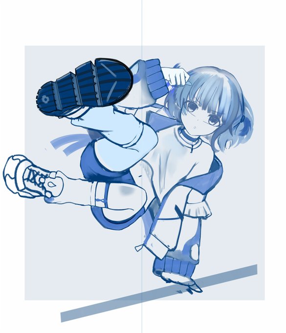 「kicking long sleeves」 illustration images(Latest)