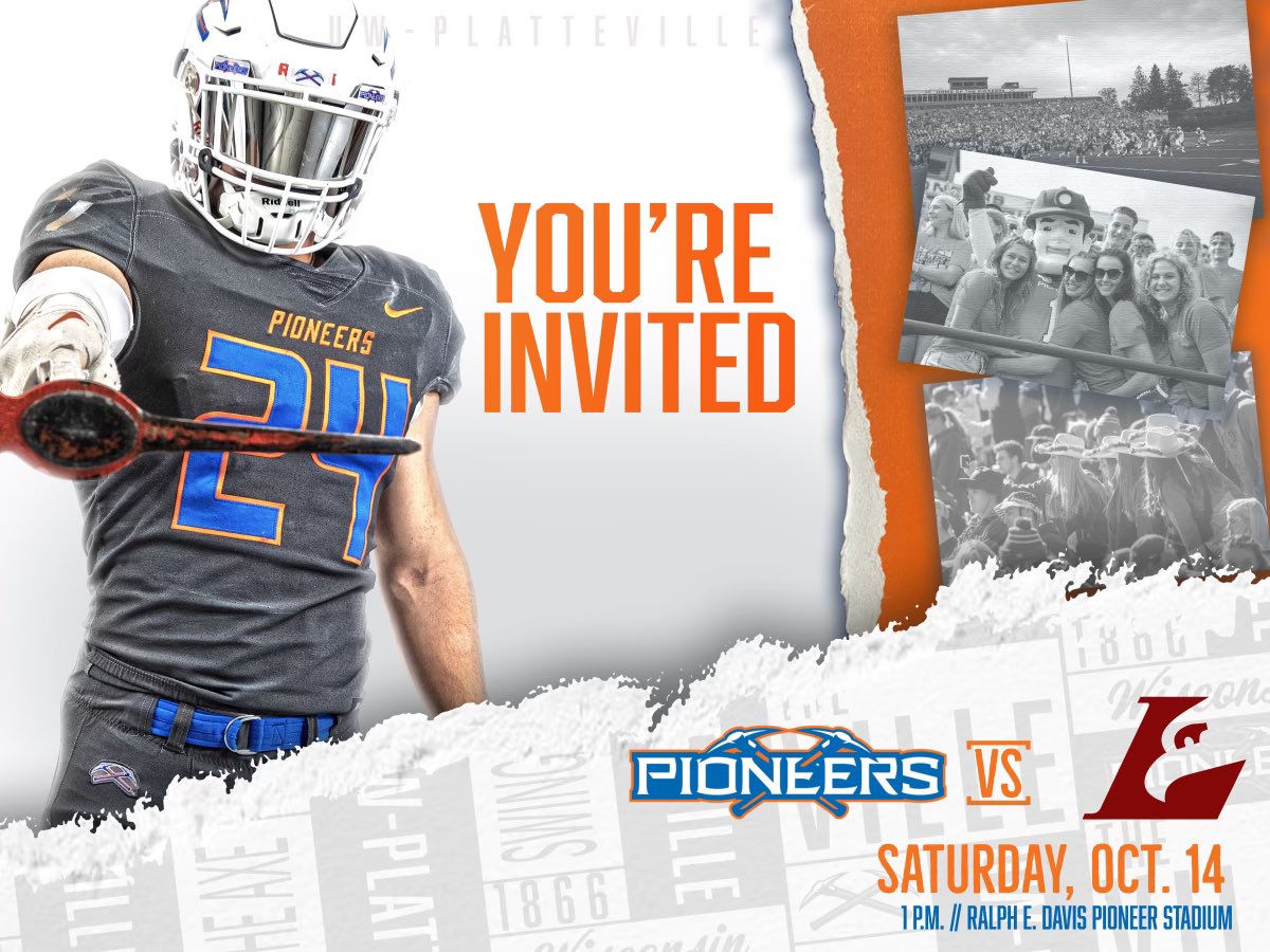 Thanks for the game day invite <a href="/reinhardt_tyler/">Tyler Reinhardt</a> <a href="/UWPlattFootball/">UW-Platteville Football</a>