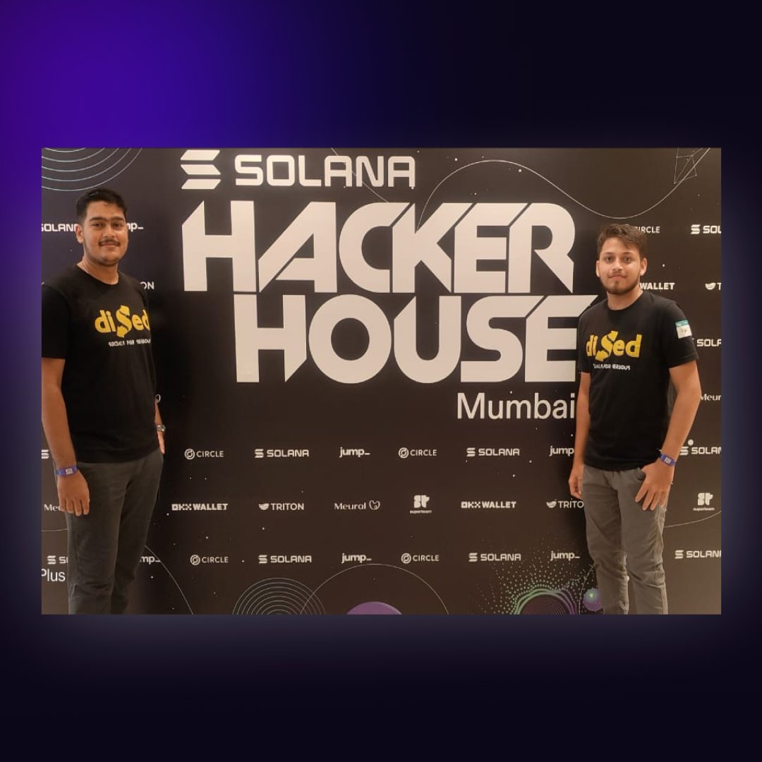 dised_ai's tweet photo. diSed team at Solana Hacker House Mumbai. 🔥

@solana @hackerhouses 
#HackerHouseMumbai https://t.co/OmoBYhtC6J