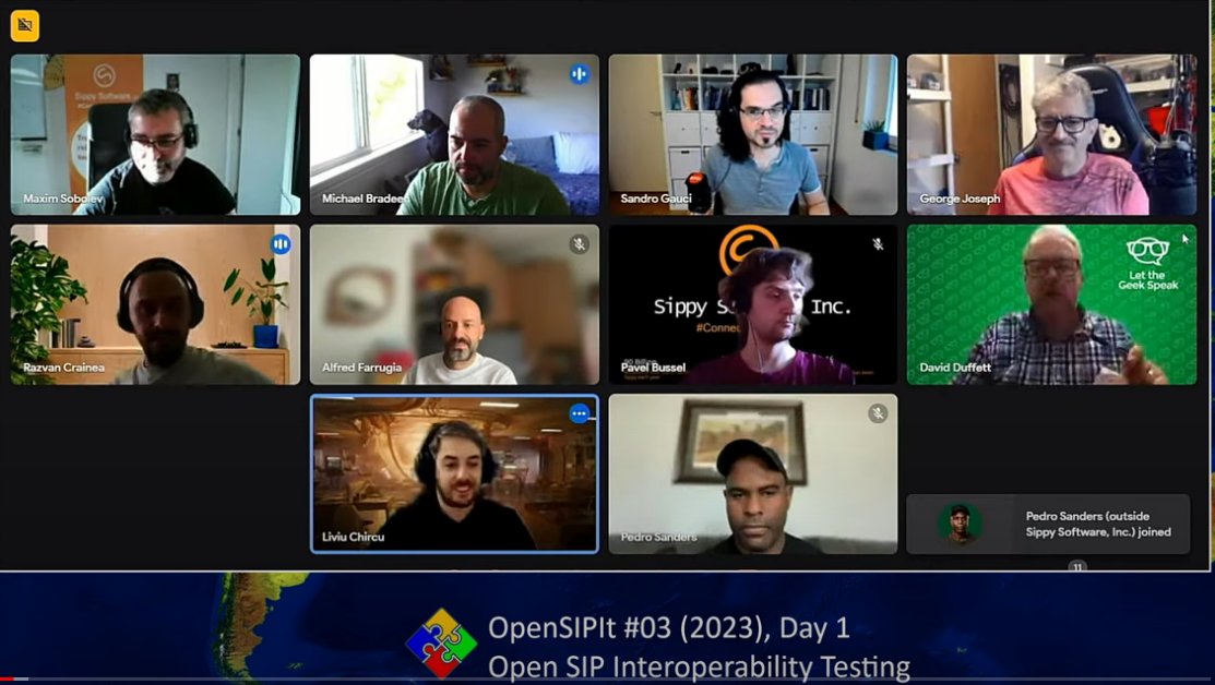 liviuchircu's tweet image. The 3rd edition of #OpenSIPIt is well-underway, with both familiar and new faces confirming the RSVP.  Participating projects could choose from testing tracks such as #stir_shaken, #security, #SIPREC, #benchmarking, #DTLS and #RFC8760.

Check out @SippyLabs on #YouTube