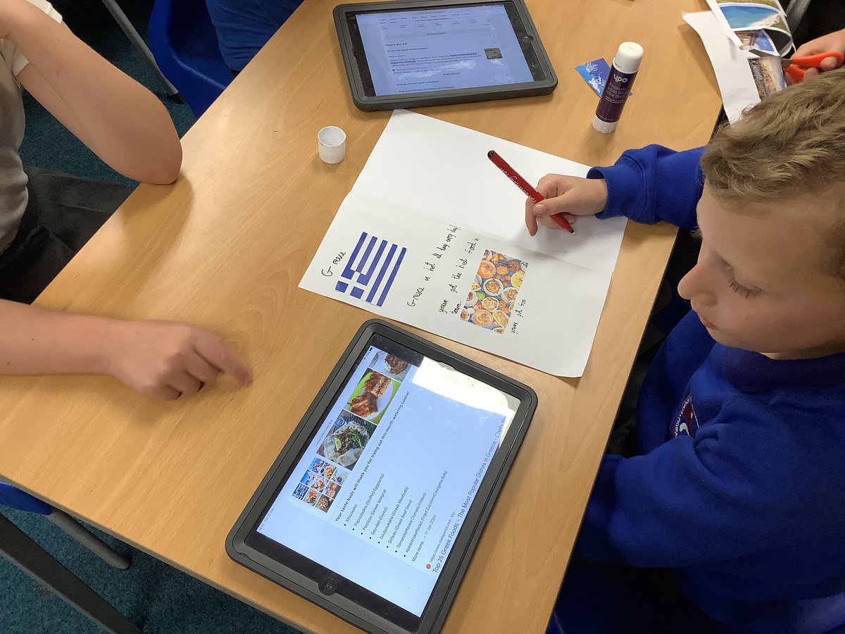 LostockGralamPr's tweet photo. Goldfinches were fantastic travel agents this afternoon by working collaboratively to create travel brochures about Greece #LGCEGeography https://t.co/WUb5ccJd1F