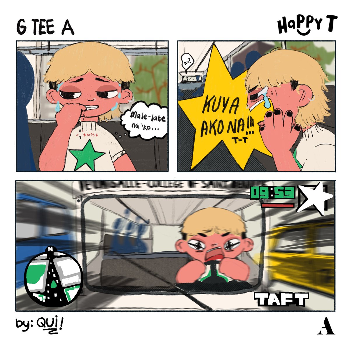 theAdAstra's tweet photo. Tee in G TEE A

What’s your ETA? Napa-GTA~ 🎶

#HappyT

(Words by/Keisha Joson and Max Soliman)
(Ad Astra Illustration by/Keisha Joson) https://t.co/OS0jPVTCaM