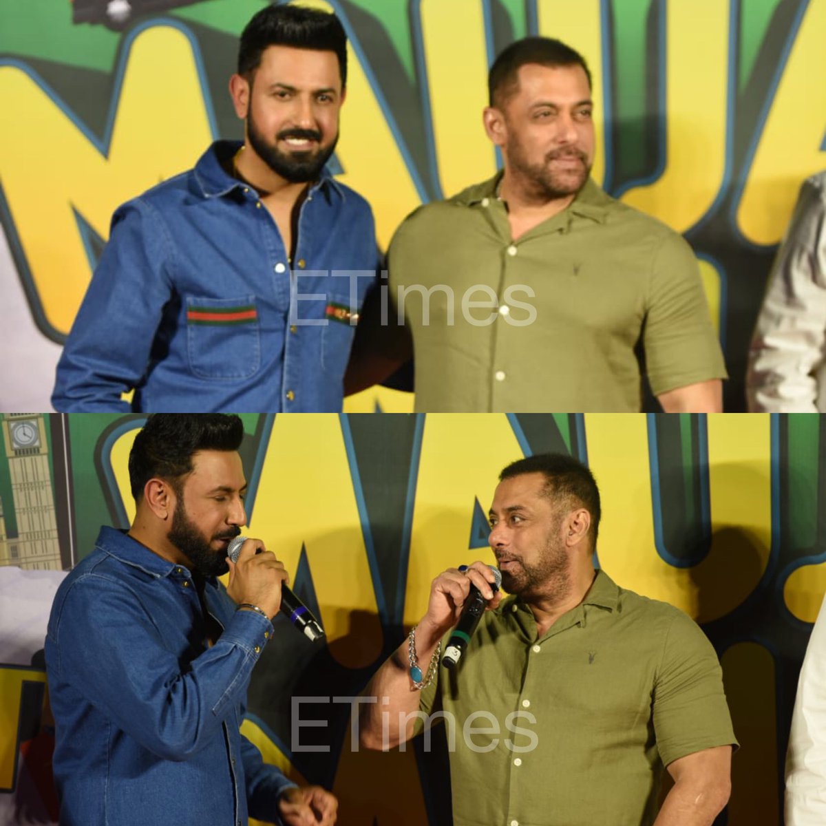 #SalmanKhan launches the trailer of slice of life quirky family entertainer, ’Maujaan Hi Maujaan’ along with #GippyGrewal, Binnu Dhillon and Karamjit Anmol.
